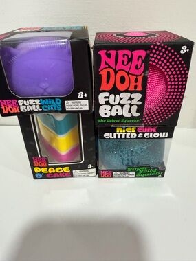 NeeDoh bundle-peace of cake, fuzzball, cool cats, glitter & glow